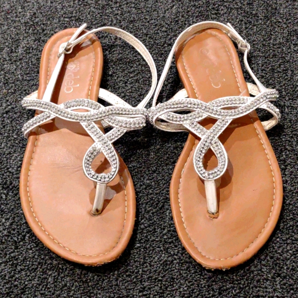 White diamond sandals